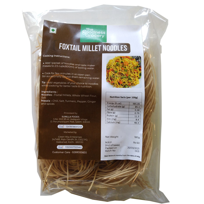 Foxtail millet noodles