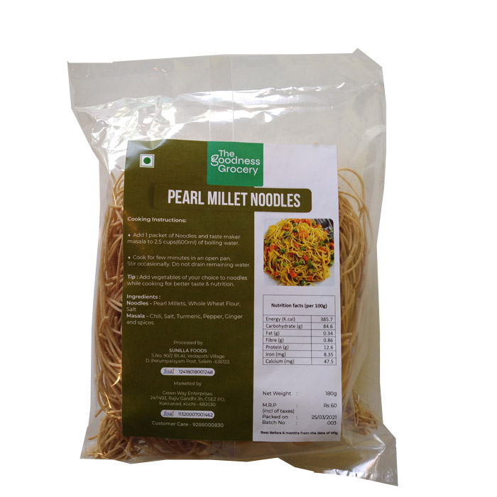 Pearl millet noodles
